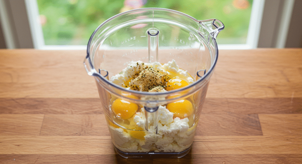Cottage Cheese Flatbread Recipe Blender Step for GLP-1 Prep