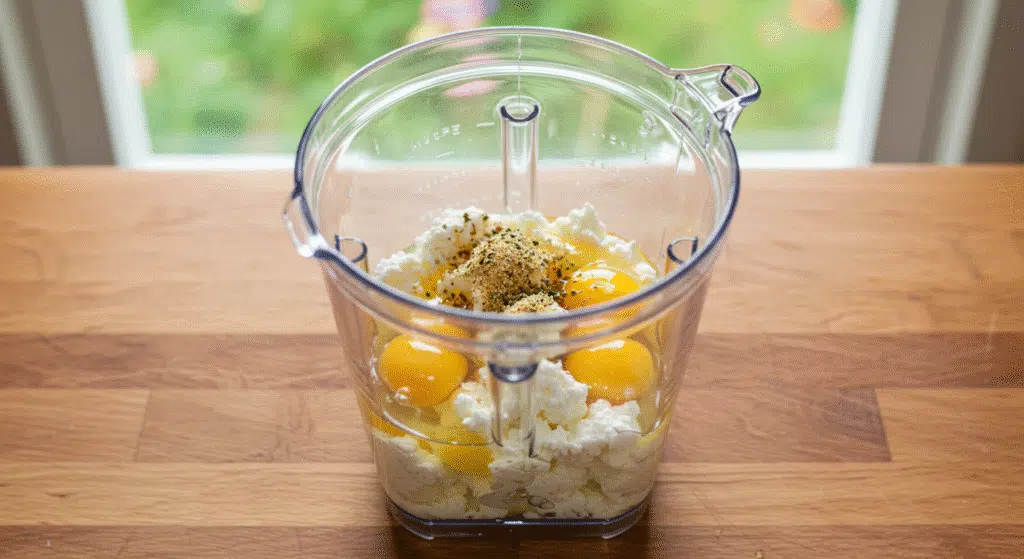 Cottage Cheese Flatbread Recipe Blender Step for GLP-1 Prep